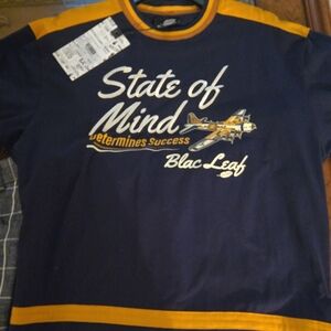 Navy and Gold Short Sleeve Tee